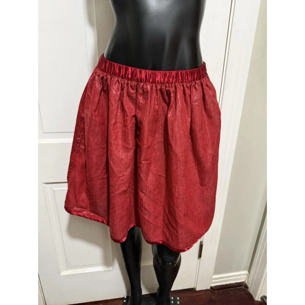 Red Sparkle Shimmer Hanna Andersson 160 Skirt 14/16  Girls Holiday